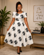 Gye Nyame fabric styled with the divine supremacy Adinkra design — LH Love & Happiness