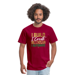 Builders, Creators, Innovators Statement - dark red