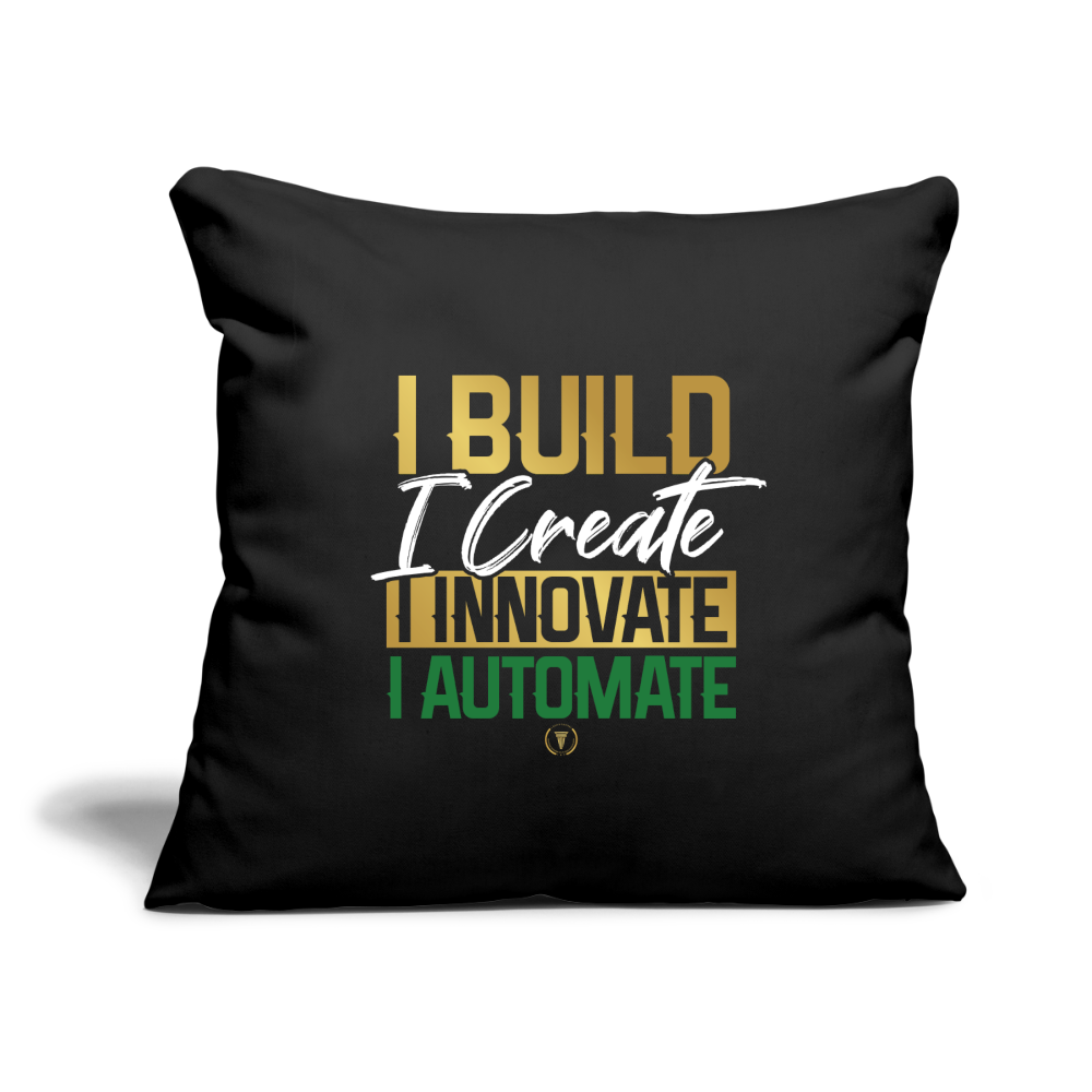 IBE Throw Pillow Cover 18” x 18” - black