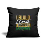 IBE Throw Pillow Cover 18” x 18” - black