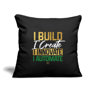 IBE Throw Pillow Cover 18” x 18” - black